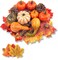 50 Pieces Thanksgiving Artificial Pumpkins and Gourds Set, 8 PCS Fake Pumpkins, 12 PCS Pinecones and Acorns, 30 PCS Fake Maple Leaves Fall Wedding Tables Centerpieces